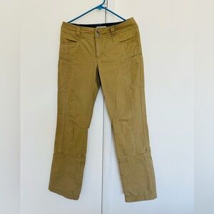 Columbia Women's Cargo Pants Size 6 LightKhaki Relaxed Fit Trousers Straight Leg